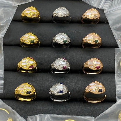[LUXE]BRAND NEW ASSORTED SNAKE HEAD MOTHER OF PEARL RINGS