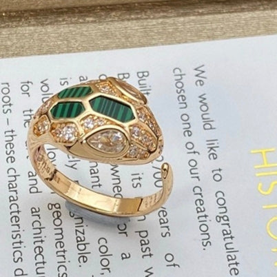 [LUXE]BRAND NEW ASSORTED SNAKE HEAD MALACHITE RINGS