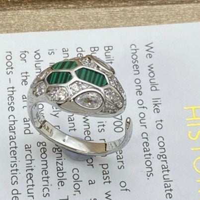 [LUXE]BRAND NEW ASSORTED SNAKE HEAD MALACHITE RINGS