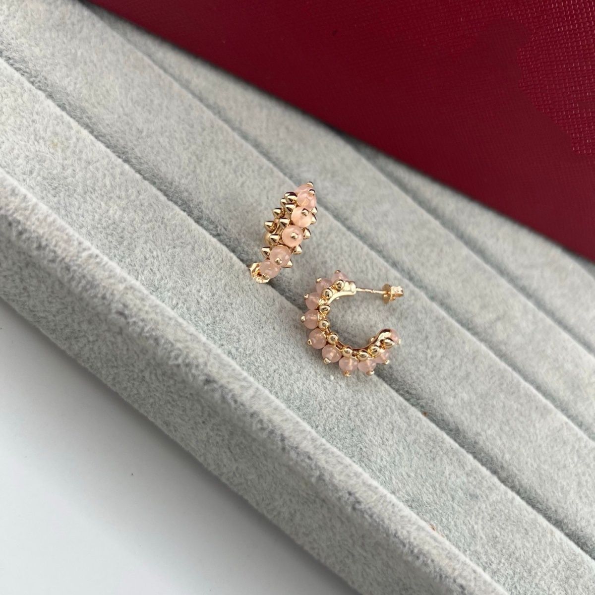 [LUXE]NEW COLORED GEMSTONE COLLECTION SMALL HOOP EARRINGS