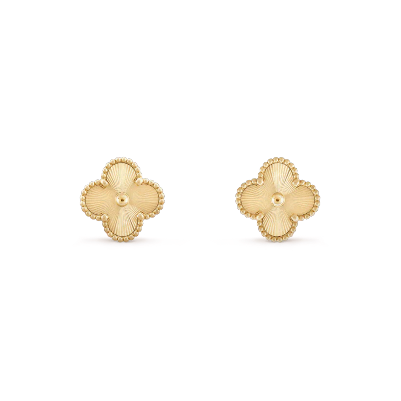 [LUXE]CLOVER MINI 9.5MM LASER EARRINGS