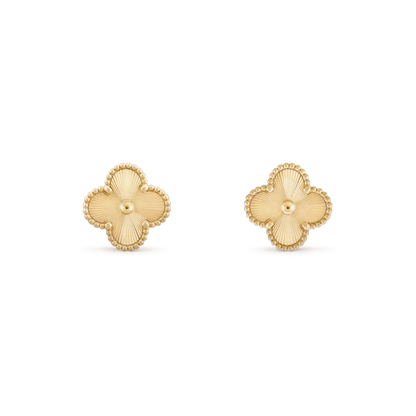[LUXE]CLOVER MINI 9.5MM LASER EARRINGS