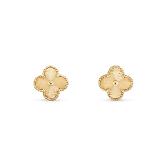 [LUXE]CLOVER MINI 9.5MM LASER EARRINGS