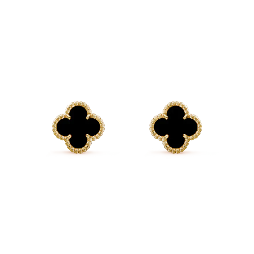 [LUXE]CLOVER MINI 9.5MM BLACK MOP EARRINGS