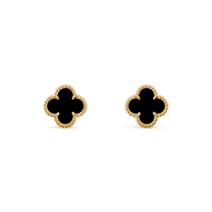 [LUXE]CLOVER MINI 9.5MM BLACK MOP EARRINGS