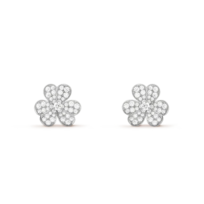 [LUXE]CLOVER COMOS DIAMOND EARRINGS SILVER