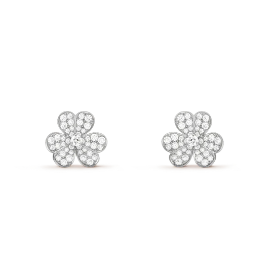 [LUXE]CLOVER COMOS DIAMOND EARRINGS SILVER