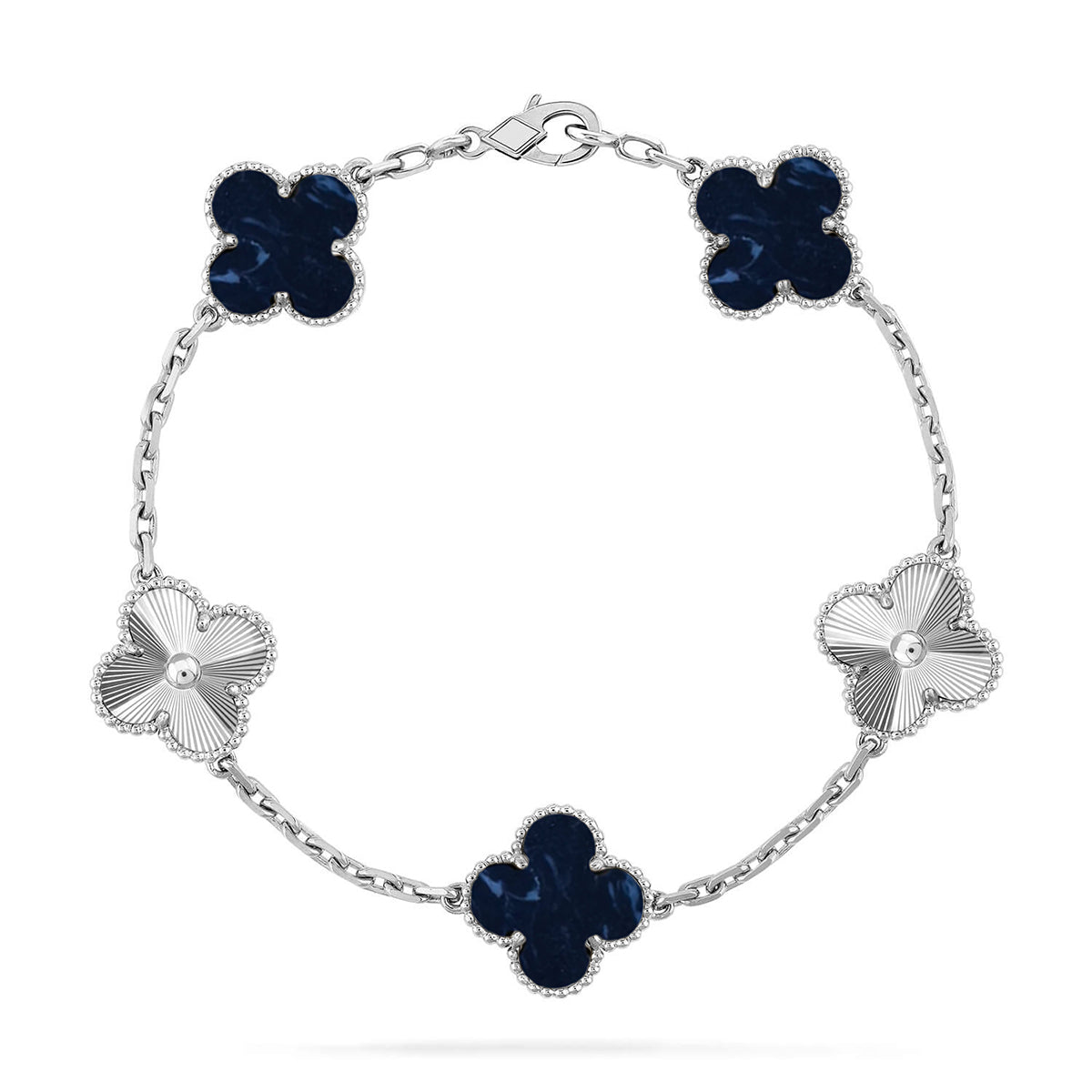 [LUXE]CLOVER 5 MOTIF PIETERSITE BRACELET COLLECTION