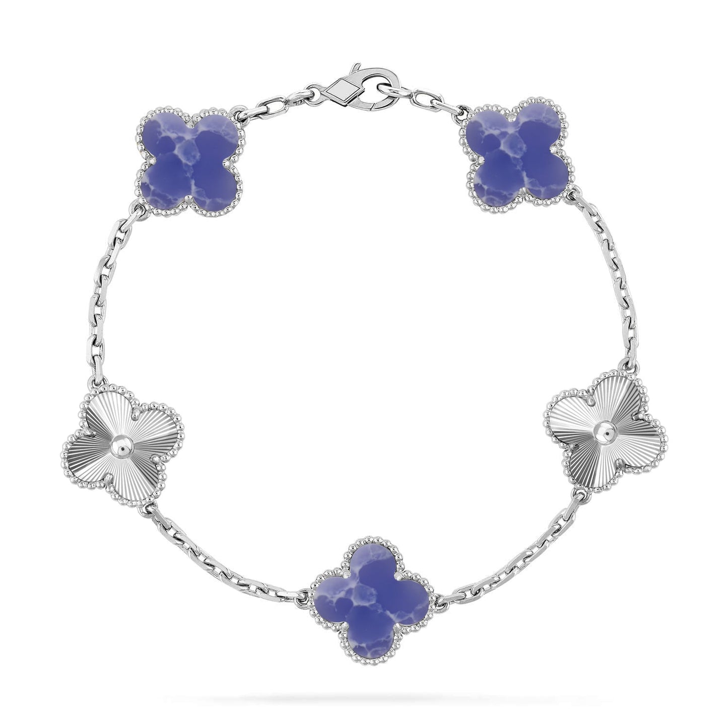 [LUXE]CLOVER 5 MOTIF BLUE VEINS BRACELET COLLECTION