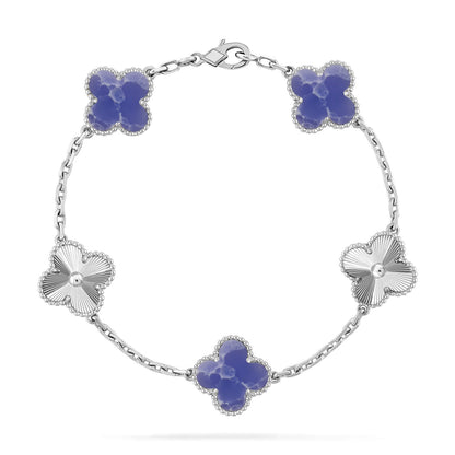 [LUXE]CLOVER 5 MOTIF BLUE VEINS BRACELET COLLECTION
