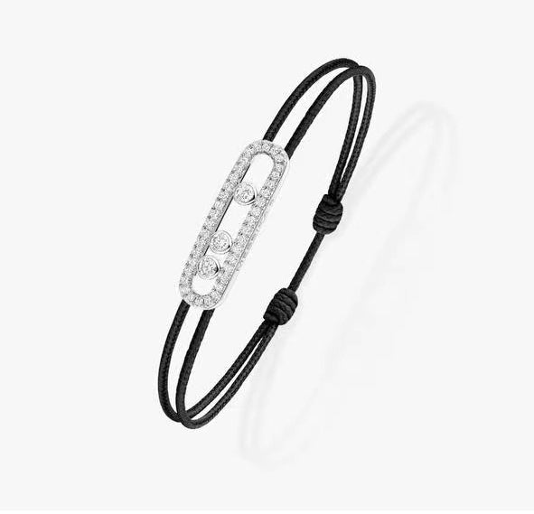 [LUXE]MK Care(s) pink cord pavé bracelet