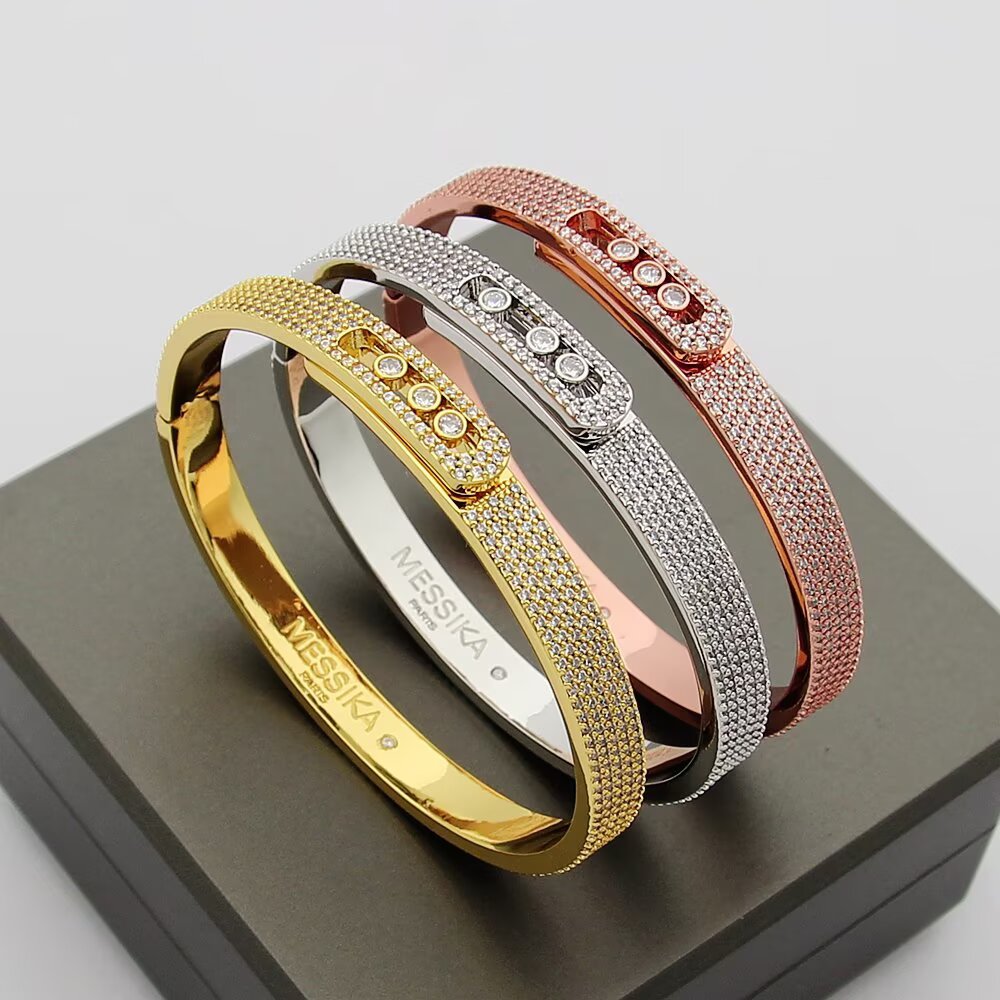 [LUXE]Move Noa Full Pavé Diamond Bangle Bracelet