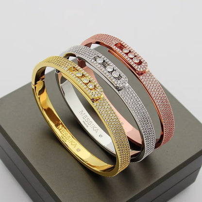 [LUXE]Move Noa Full Pavé Diamond Bangle Bracelet