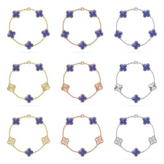 [LUXE]CLOVER 5 MOTIF BLUE VEINS BRACELET COLLECTION