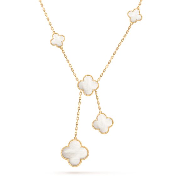 [LUXE]CLOVER MOTHER OF PEARL NECKLACE 6 MOTIF