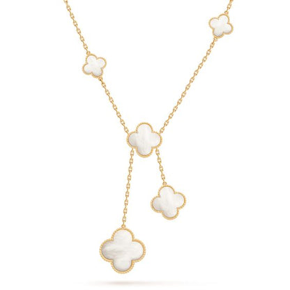 [LUXE]CLOVER MOTHER OF PEARL NECKLACE 6 MOTIF