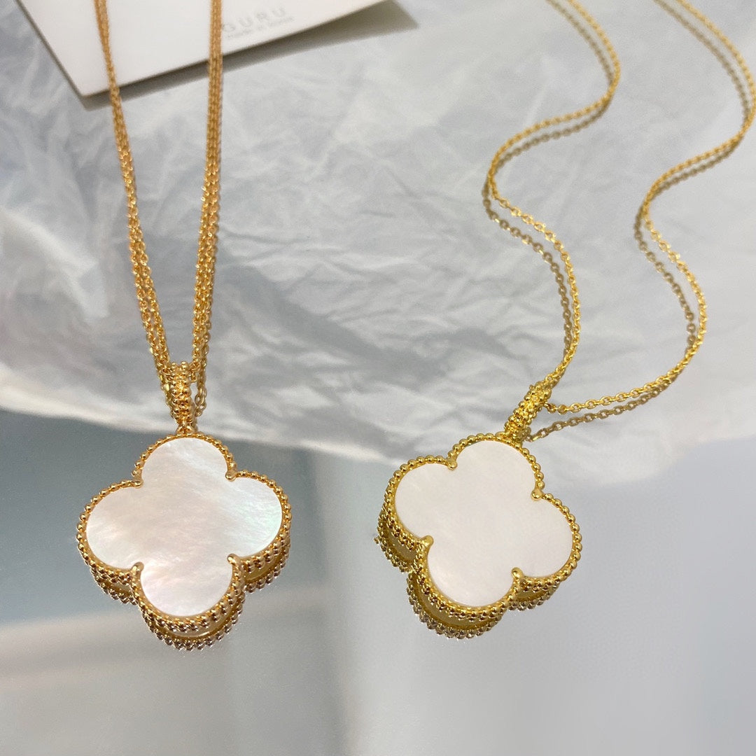 [LUXE]CLOVER 25MM MOP LARGE PENDANT NECKLACE