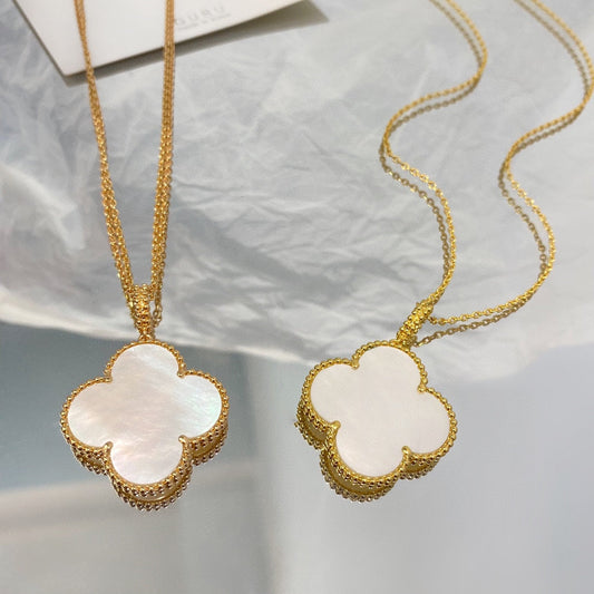 [LUXE]CLOVER 25MM MOP LARGE PENDANT NECKLACE