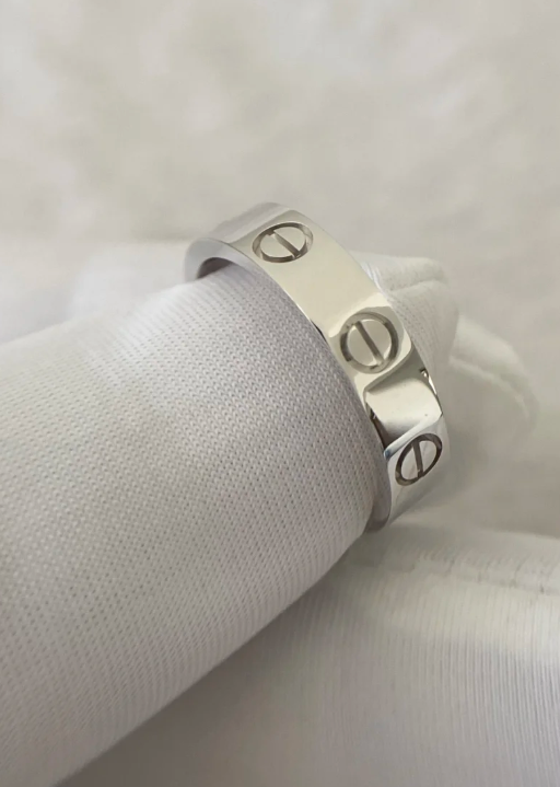 [LUXE]LOVE RING 4MM 1 DIAMOND SILVER