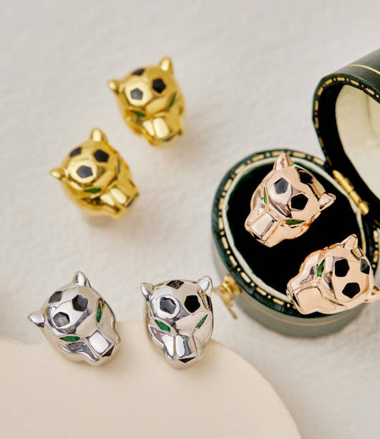 [LUXE]CHRRTAH-PRINT STUD EARRINGS, THREE COLORS