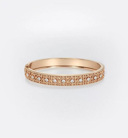 [LUXE]2026 WOVEN-PATTERN BRACELET SET WITH FULL DIAMOND INLAY THREE-COLORS