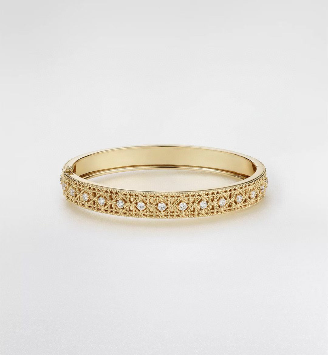 [LUXE]2026 WOVEN-PATTERN BRACELET SET WITH FULL DIAMOND INLAY THREE-COLORS
