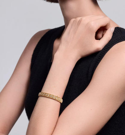 [LUXE]2026 WOVEN-PATTERN BRACELET SET WITH FULL DIAMOND INLAY THREE-COLORS