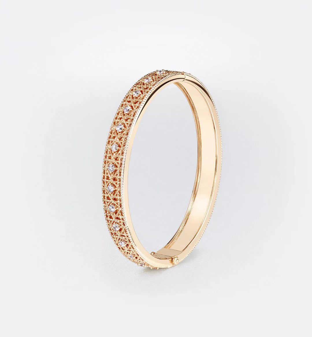 [LUXE]2026 WOVEN-PATTERN BRACELET SET WITH FULL DIAMOND INLAY THREE-COLORS
