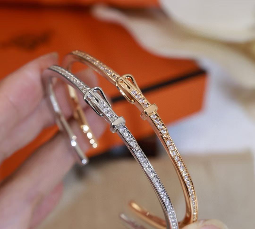[LUXE]DIAMOND-ENCRUSTED BRACELET THREE COLORS