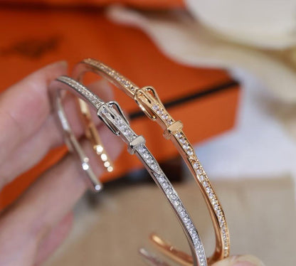 [LUXE]DIAMOND-ENCRUSTED BRACELET THREE COLORS