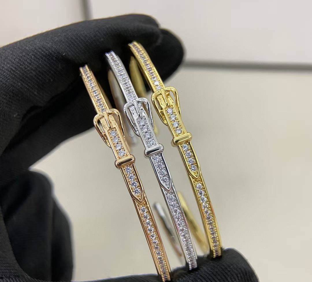 [LUXE]DIAMOND-ENCRUSTED BRACELET THREE COLORS