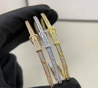 [LUXE]DIAMOND-ENCRUSTED BRACELET THREE COLORS