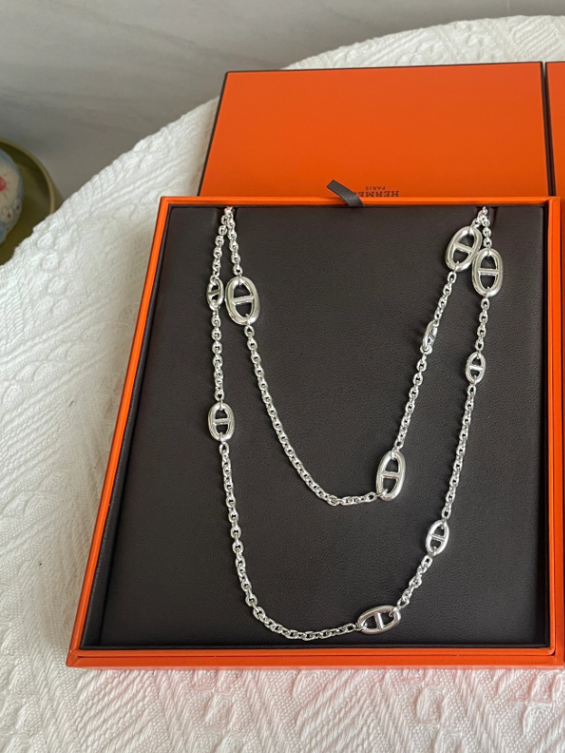 [LUXE]Classic Silver Sweater Chain