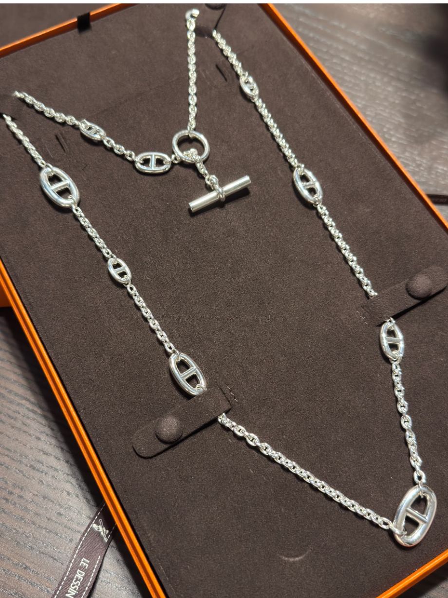 [LUXE]Classic Silver Sweater Chain