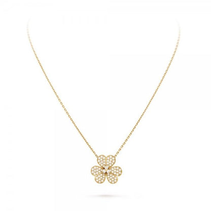 [LUXE]FLOWER DIAMOND NECKLACE