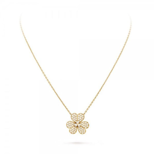 [LUXE]FLOWER DIAMOND NECKLACE