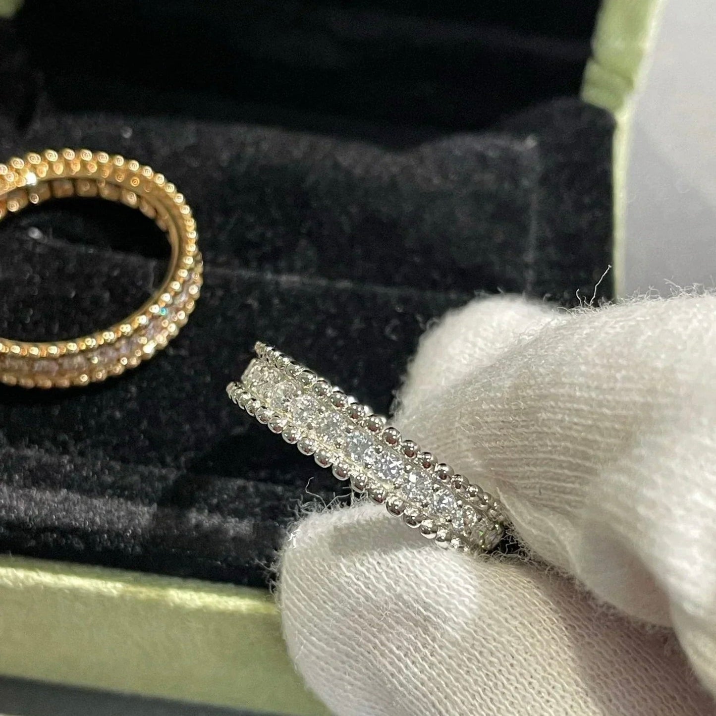 [LUXE]PERLEE DIAMOND ROSE GOLD RING