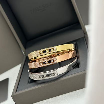 [LUXE]Move Noa Rose Gold Pavé Diamond Bangle Bracelet