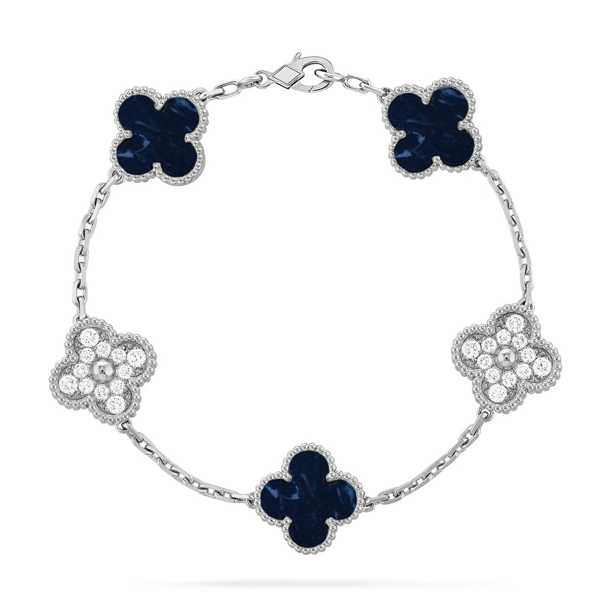 [LUXE]CLOVER 5 MOTIF PIETERSITE BRACELET COLLECTION