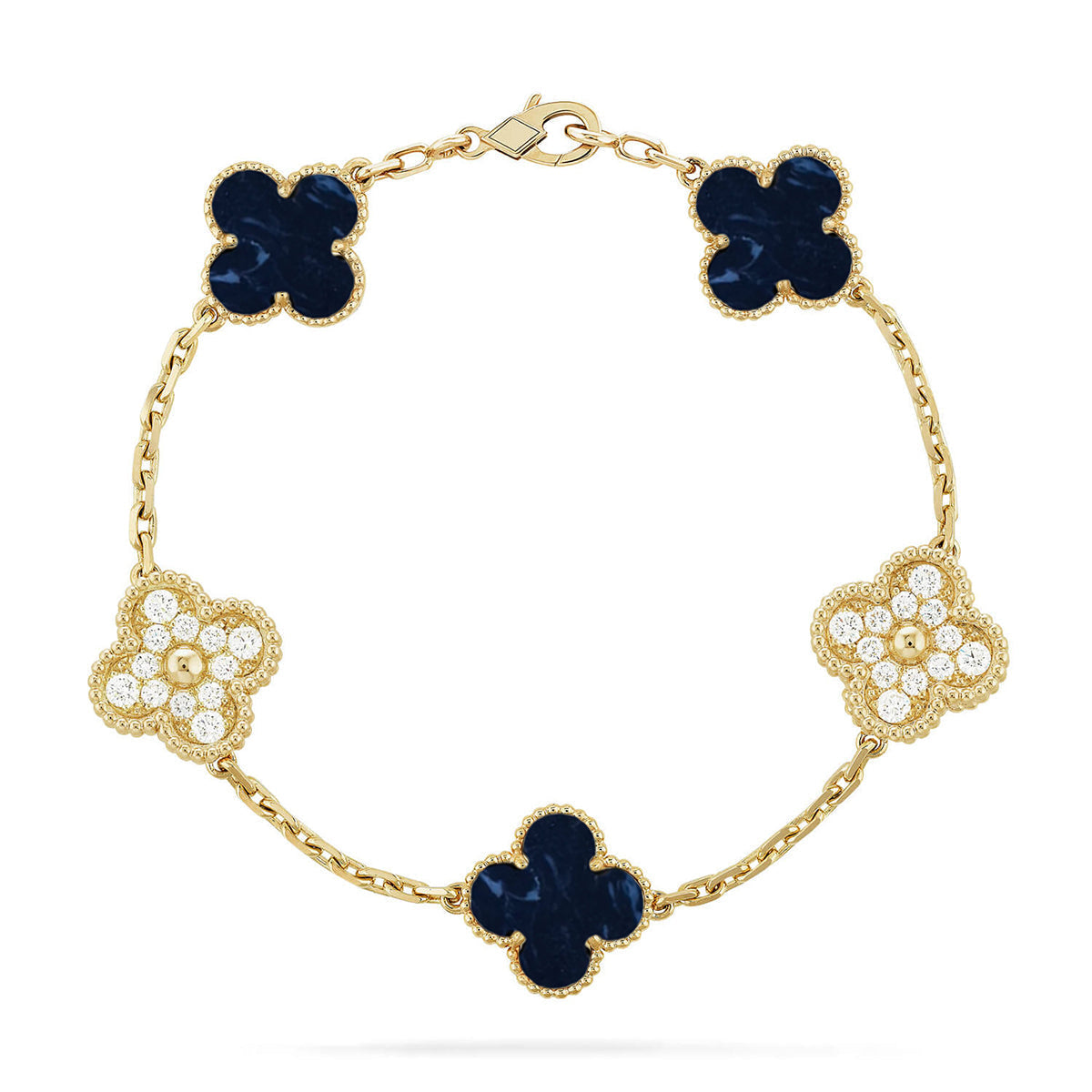 [LUXE]CLOVER 5 MOTIF PIETERSITE BRACELET COLLECTION