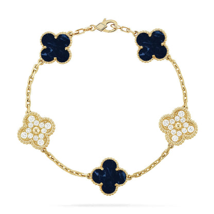[LUXE]CLOVER 5 MOTIF PIETERSITE BRACELET COLLECTION