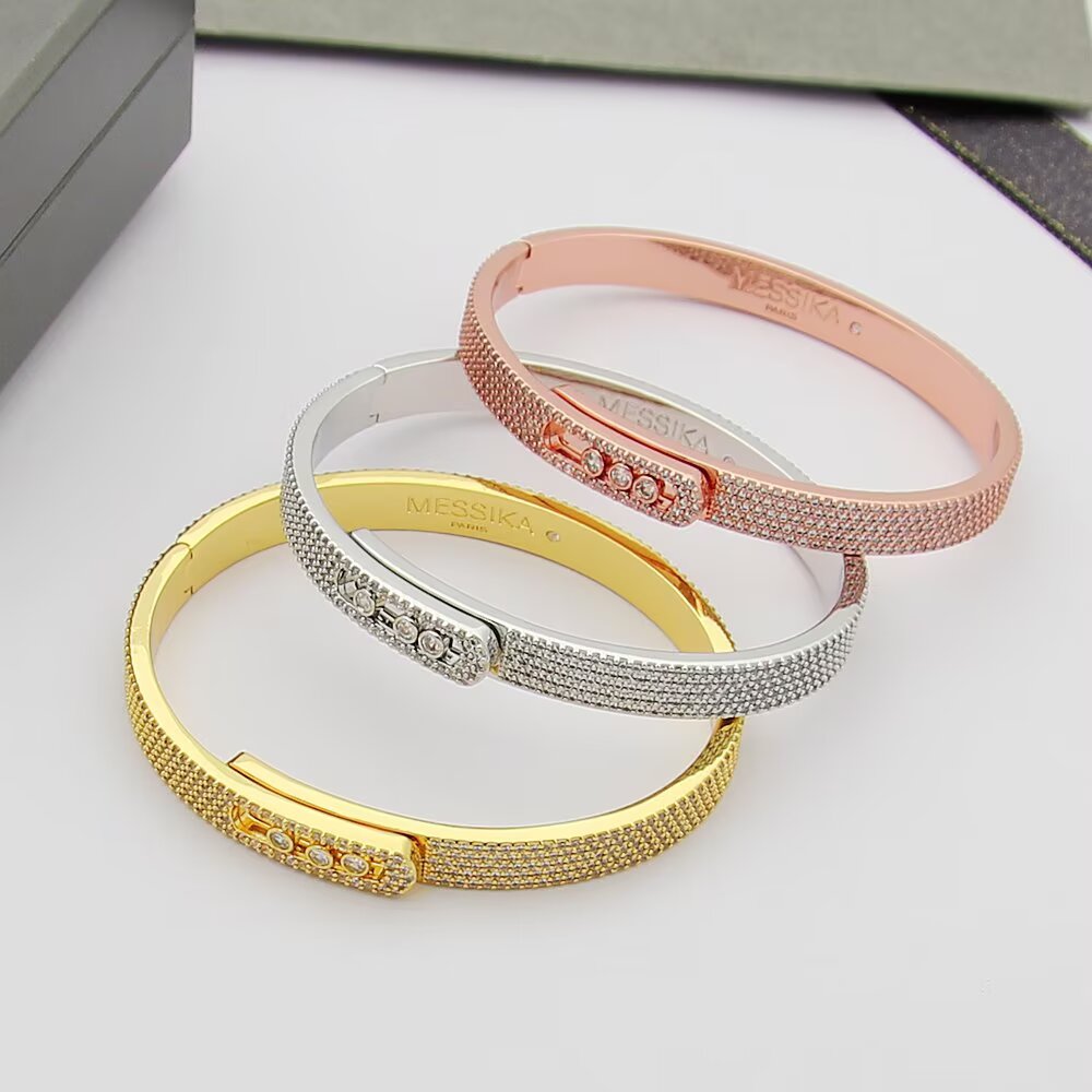 [LUXE]Move Noa Full Pavé Diamond Bangle Bracelet