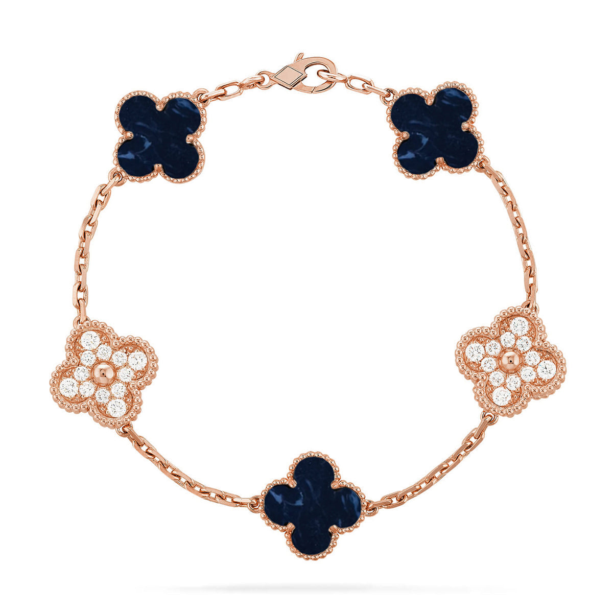 [LUXE]CLOVER 5 MOTIF PIETERSITE BRACELET COLLECTION