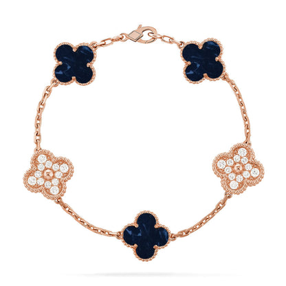 [LUXE]CLOVER 5 MOTIF PIETERSITE BRACELET COLLECTION