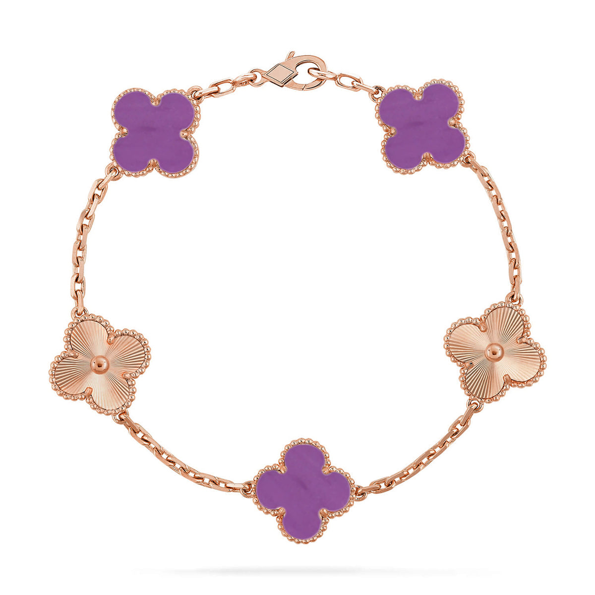 [LUXE] CLOVER 5 MOTIF VIOLET BRACELET COLLECTION