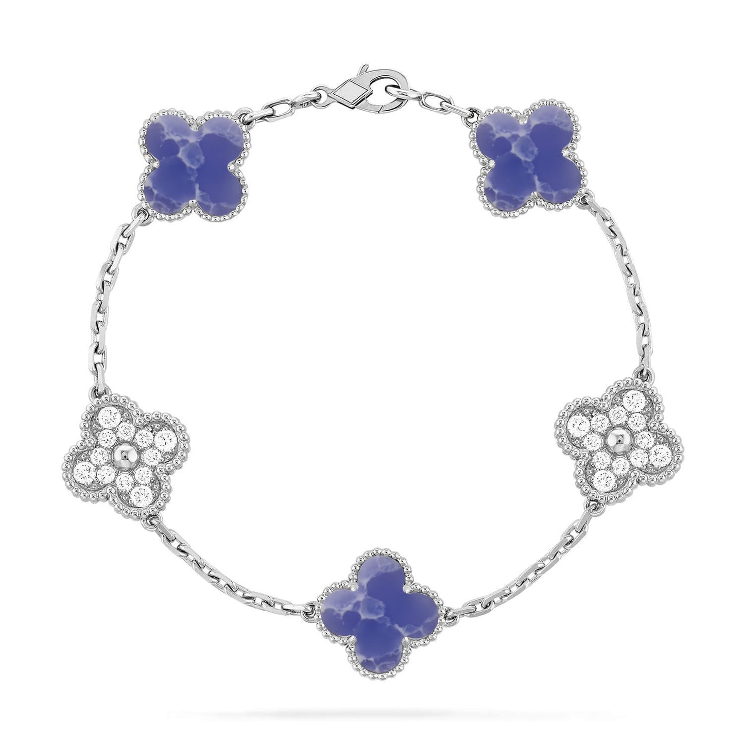 [LUXE]CLOVER 5 MOTIF BLUE VEINS BRACELET COLLECTION