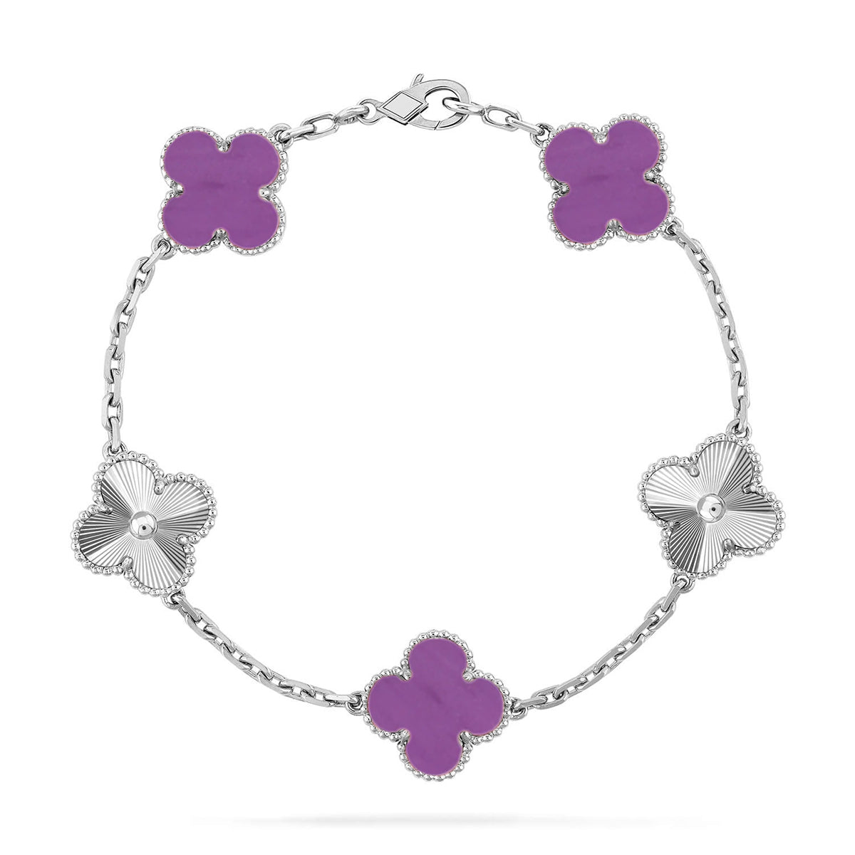 [LUXE] CLOVER 5 MOTIF VIOLET BRACELET COLLECTION