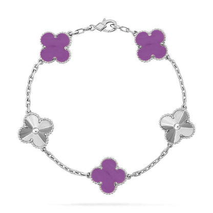 [LUXE] CLOVER 5 MOTIF VIOLET BRACELET COLLECTION