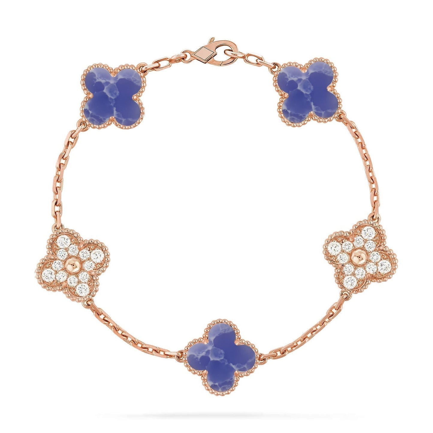 [LUXE]CLOVER 5 MOTIF BLUE VEINS BRACELET COLLECTION