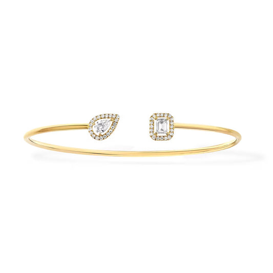 [LUXE]JONC FLEX MY TWIN TOI & MOI SILVER DIAMOND BRACELET